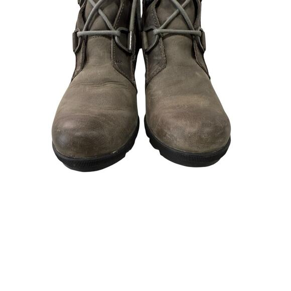 Sorel Women's Joan Of Arctic Wedge II Lace Up Ankle Boot 9 Gray Grey - Picture 4 of 9